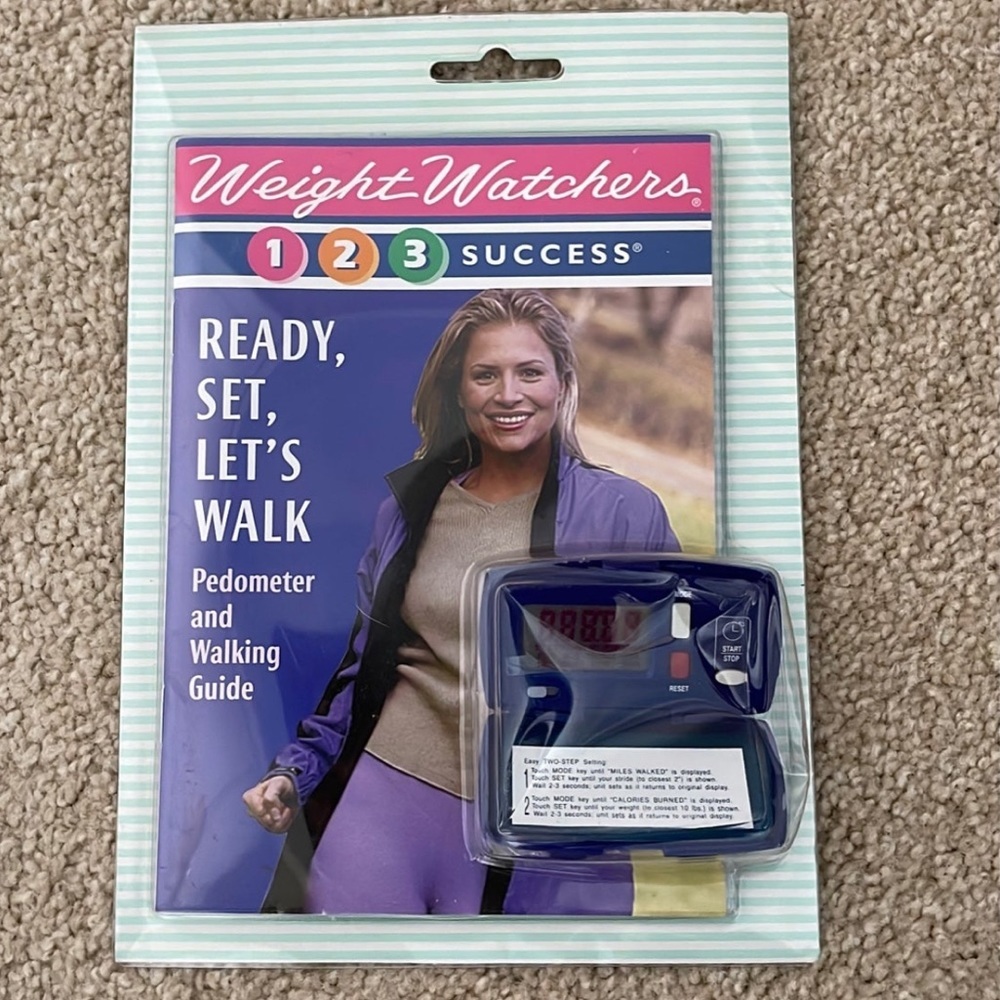 Vintage 1998 Weight Watcher 1 2 3 Success Pedometer and Walking Guide NEW!